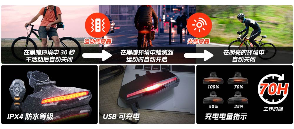 自行車智能尾燈